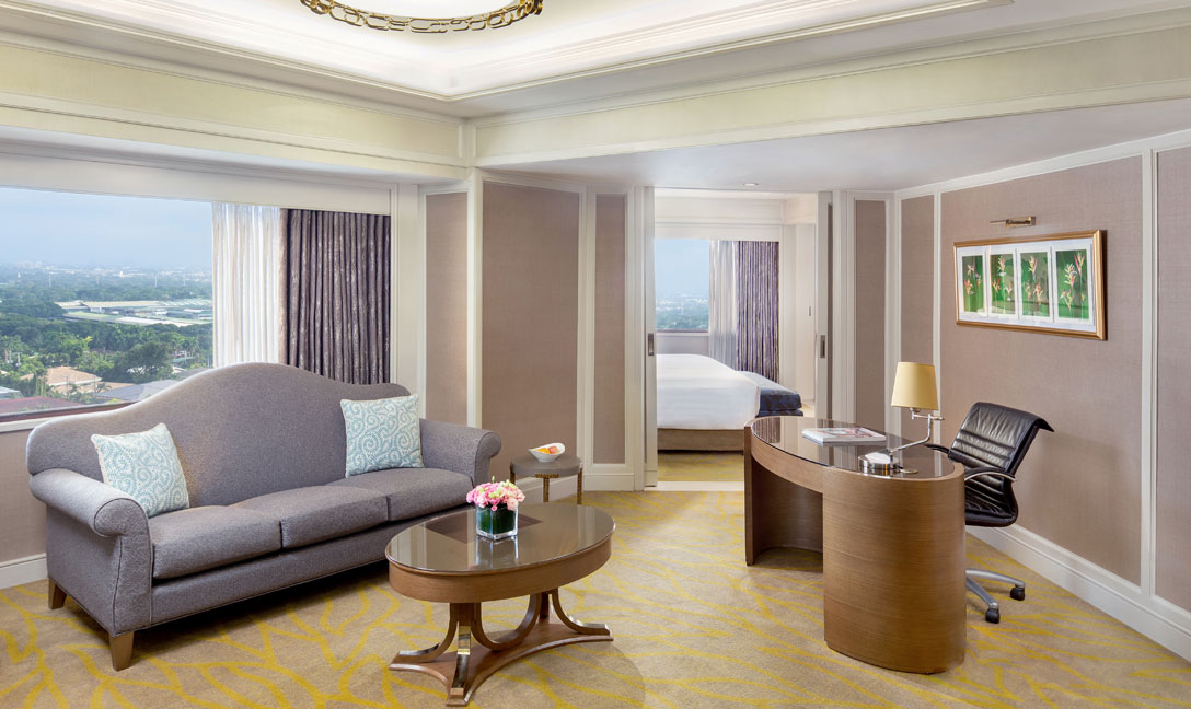 club premier executive suite living room hotel accommodation | dusit thani manila